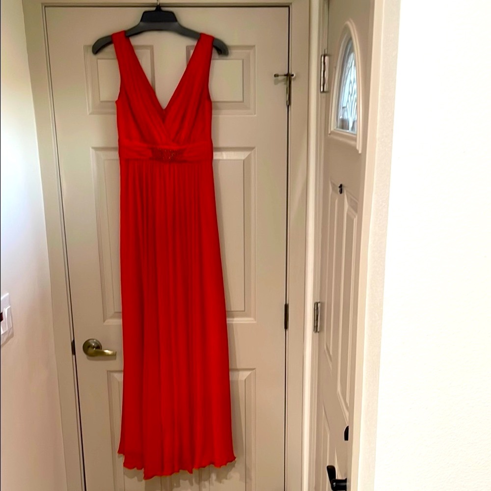 Badgley Mischka Collection | Elegant Orange Evening Gown | Size 2